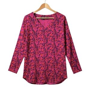 4/$20 Carole Little Sport Floral Rayon Blouse Tunic – Size L